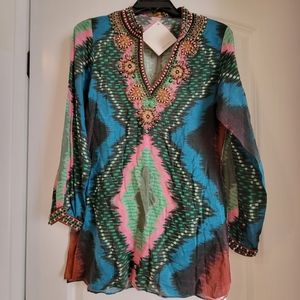 Yatra size 4 tunic with amazing beads detail with tags